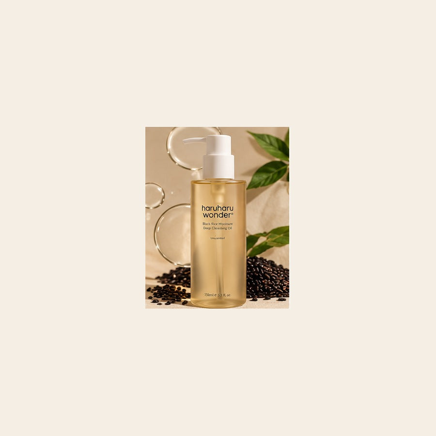 AI-generated illustration of haruharu wonder Cleansing Oil — not an exact representation of packaging